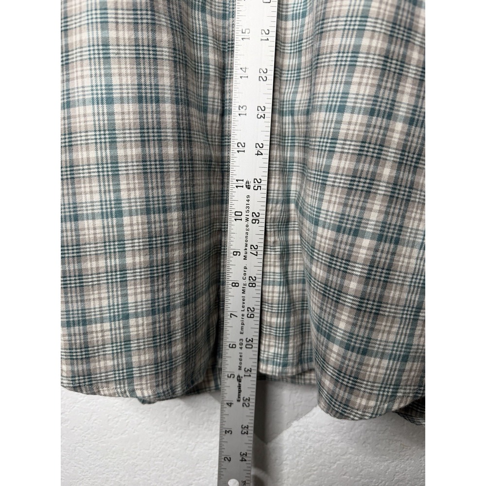 Patagonia Button Down Shirt Mens Sz L Gray Plaid Organic Cotton Outdoor Hiking - Picture 11 of 14